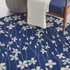 image:imageNourison Home Tranquil Ivory 810 x 1110 Area Rug  Easy Clean Non Shedding Bed Room Living Room Dining Room Kitchen 9 x 12Navy