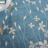 image:imageNourison Home Tranquil Ivory 810 x 1110 Area Rug  Easy Clean Non Shedding Bed Room Living Room Dining Room Kitchen 9 x 12Turquoise