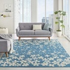 image:imageNourison Home Tranquil Ivory 810 x 1110 Area Rug  Easy Clean Non Shedding Bed Room Living Room Dining Room Kitchen 9 x 12Turquoise