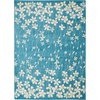 image:imageNourison Home Tranquil Ivory 810 x 1110 Area Rug  Easy Clean Non Shedding Bed Room Living Room Dining Room Kitchen 9 x 12Turquoise