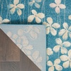 image:imageNourison Home Tranquil Ivory 810 x 1110 Area Rug  Easy Clean Non Shedding Bed Room Living Room Dining Room Kitchen 9 x 12Turquoise