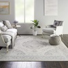 image:imageNourison Home Tranquil IvoryGrey 8 x 10 Area Rug  Easy Clean Non Shedding Bed Room Living Room Dining Room Kitchen 8 x 10IvoryGrey