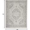 image:imageNourison Home Tranquil IvoryGrey 8 x 10 Area Rug  Easy Clean Non Shedding Bed Room Living Room Dining Room Kitchen 8 x 10IvoryGrey
