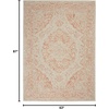 image:imageNourison Home Tranquil IvoryGrey 8 x 10 Area Rug  Easy Clean Non Shedding Bed Room Living Room Dining Room Kitchen 8 x 10IvoryPink