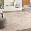 image:imageNourison Home Tranquil IvoryGrey 8 x 10 Area Rug  Easy Clean Non Shedding Bed Room Living Room Dining Room Kitchen 8 x 10IvoryPink