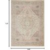image:imageNourison Home Tranquil IvoryLight Blue 8 x 10 Area Rug  Easy Clean Non Shedding Bed Room Living Room Dining Room Kitchen 8 x 10Ivory Pink
