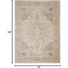 image:imageNourison Home Tranquil IvoryLight Blue 8 x 10 Area Rug  Easy Clean Non Shedding Bed Room Living Room Dining Room Kitchen 8 x 10Ivory Pink