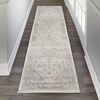 image:imageNourison Home Tranquil IvoryLight Blue 8 x 10 Area Rug  Easy Clean Non Shedding Bed Room Living Room Dining Room Kitchen 8 x 10Ivory Pink