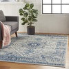 image:imageNourison Home Tranquil IvoryLight Blue 8 x 10 Area Rug  Easy Clean Non Shedding Bed Room Living Room Dining Room Kitchen 8 x 10IvoryLight Blue
