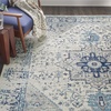 image:imageNourison Home Tranquil IvoryLight Blue 8 x 10 Area Rug  Easy Clean Non Shedding Bed Room Living Room Dining Room Kitchen 8 x 10IvoryLight Blue