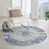 image:imageNourison Home Tranquil IvoryLight Blue 8 x 10 Area Rug  Easy Clean Non Shedding Bed Room Living Room Dining Room Kitchen 8 x 10IvoryLight Blue