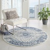 image:imageNourison Home Tranquil IvoryLight Blue 8 x 10 Area Rug  Easy Clean Non Shedding Bed Room Living Room Dining Room Kitchen 8 x 10IvoryLight Blue