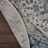 image:imageNourison Home Tranquil IvoryLight Blue 8 x 10 Area Rug  Easy Clean Non Shedding Bed Room Living Room Dining Room Kitchen 8 x 10IvoryLight Blue