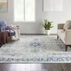 image:imageNourison Home Tranquil IvoryLight Blue 8 x 10 Area Rug  Easy Clean Non Shedding Bed Room Living Room Dining Room Kitchen 8 x 10IvoryLight Blue