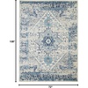 image:imageNourison Home Tranquil IvoryLight Blue 8 x 10 Area Rug  Easy Clean Non Shedding Bed Room Living Room Dining Room Kitchen 8 x 10IvoryLight Blue