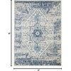 image:imageNourison Home Tranquil IvoryLight Blue 8 x 10 Area Rug  Easy Clean Non Shedding Bed Room Living Room Dining Room Kitchen 8 x 10IvoryLight Blue