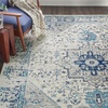 image:imageNourison Home Tranquil IvoryLight Blue 8 x 10 Area Rug  Easy Clean Non Shedding Bed Room Living Room Dining Room Kitchen 8 x 10IvoryLight Blue