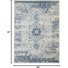 image:imageNourison Home Tranquil IvoryLight Blue 8 x 10 Area Rug  Easy Clean Non Shedding Bed Room Living Room Dining Room Kitchen 8 x 10IvoryLight Blue
