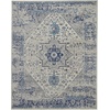 image:imageNourison Home Tranquil IvoryLight Blue 8 x 10 Area Rug  Easy Clean Non Shedding Bed Room Living Room Dining Room Kitchen 8 x 10IvoryLight Blue