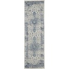 image:imageNourison Home Tranquil IvoryLight Blue 8 x 10 Area Rug  Easy Clean Non Shedding Bed Room Living Room Dining Room Kitchen 8 x 10IvoryLight Blue