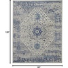 image:imageNourison Home Tranquil IvoryLight Blue 8 x 10 Area Rug  Easy Clean Non Shedding Bed Room Living Room Dining Room Kitchen 8 x 10IvoryLight Blue