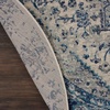 image:imageNourison Home Tranquil IvoryLight Blue 8 x 10 Area Rug  Easy Clean Non Shedding Bed Room Living Room Dining Room Kitchen 8 x 10IvoryLight Blue