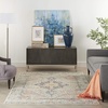 image:imageNourison Home Tranquil IvoryLight Blue 8 x 10 Area Rug  Easy Clean Non Shedding Bed Room Living Room Dining Room Kitchen 8 x 10IvoryMulticolor