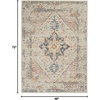 image:imageNourison Home Tranquil IvoryLight Blue 8 x 10 Area Rug  Easy Clean Non Shedding Bed Room Living Room Dining Room Kitchen 8 x 10IvoryMulticolor