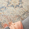 image:imageNourison Home Tranquil IvoryLight Blue 8 x 10 Area Rug  Easy Clean Non Shedding Bed Room Living Room Dining Room Kitchen 8 x 10IvoryMulticolor