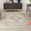 image:imageNourison Home Tranquil IvoryLight Blue 8 x 10 Area Rug  Easy Clean Non Shedding Bed Room Living Room Dining Room Kitchen 8 x 10IvoryMulticolor