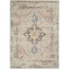 image:imageNourison Home Tranquil IvoryLight Blue 8 x 10 Area Rug  Easy Clean Non Shedding Bed Room Living Room Dining Room Kitchen 8 x 10IvoryMulticolor