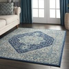 image:imageNourison Home Tranquil IvoryLight Blue 8 x 10 Area Rug  Easy Clean Non Shedding Bed Room Living Room Dining Room Kitchen 8 x 10IvoryNavy