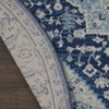 image:imageNourison Home Tranquil IvoryLight Blue 8 x 10 Area Rug  Easy Clean Non Shedding Bed Room Living Room Dining Room Kitchen 8 x 10IvoryNavy