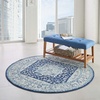 image:imageNourison Home Tranquil IvoryLight Blue 8 x 10 Area Rug  Easy Clean Non Shedding Bed Room Living Room Dining Room Kitchen 8 x 10IvoryNavy