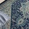 image:imageNourison Home Tranquil IvoryLight Blue 8 x 10 Area Rug  Easy Clean Non Shedding Bed Room Living Room Dining Room Kitchen 8 x 10IvoryNavy