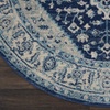 image:imageNourison Home Tranquil IvoryLight Blue 8 x 10 Area Rug  Easy Clean Non Shedding Bed Room Living Room Dining Room Kitchen 8 x 10IvoryNavy