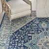 image:imageNourison Home Tranquil IvoryLight Blue 8 x 10 Area Rug  Easy Clean Non Shedding Bed Room Living Room Dining Room Kitchen 8 x 10IvoryNavy
