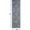 image:imageNourison Home Tranquil IvoryLight Blue 8 x 10 Area Rug  Easy Clean Non Shedding Bed Room Living Room Dining Room Kitchen 8 x 10Navy Blue