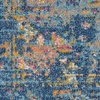 image:imageNourison Home Tranquil IvoryLight Blue 8 x 10 Area Rug  Easy Clean Non Shedding Bed Room Living Room Dining Room Kitchen 8 x 10Navy Blue