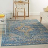 image:imageNourison Home Tranquil IvoryLight Blue 8 x 10 Area Rug  Easy Clean Non Shedding Bed Room Living Room Dining Room Kitchen 8 x 10Navy Blue