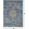 image:imageNourison Home Tranquil IvoryLight Blue 8 x 10 Area Rug  Easy Clean Non Shedding Bed Room Living Room Dining Room Kitchen 8 x 10Navy Blue