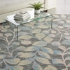 image:imageNourison Home Tranquil IvoryTurquoise 53 x 73 Area Rug  Easy Clean Non Shedding Bed Room Living Room Dining Room Kitchen 5 x 7Grey Beige
