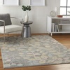 image:imageNourison Home Tranquil IvoryTurquoise 53 x 73 Area Rug  Easy Clean Non Shedding Bed Room Living Room Dining Room Kitchen 5 x 7Grey Beige