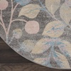 image:imageNourison Home Tranquil IvoryTurquoise 53 x 73 Area Rug  Easy Clean Non Shedding Bed Room Living Room Dining Room Kitchen 5 x 7Grey Beige
