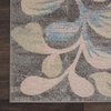 image:imageNourison Home Tranquil IvoryTurquoise 53 x 73 Area Rug  Easy Clean Non Shedding Bed Room Living Room Dining Room Kitchen 5 x 7Grey Beige