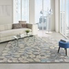 image:imageNourison Home Tranquil IvoryTurquoise 53 x 73 Area Rug  Easy Clean Non Shedding Bed Room Living Room Dining Room Kitchen 5 x 7Grey Beige