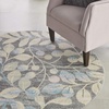 image:imageNourison Home Tranquil IvoryTurquoise 53 x 73 Area Rug  Easy Clean Non Shedding Bed Room Living Room Dining Room Kitchen 5 x 7Grey Beige