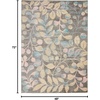 image:imageNourison Home Tranquil IvoryTurquoise 53 x 73 Area Rug  Easy Clean Non Shedding Bed Room Living Room Dining Room Kitchen 5 x 7Grey Beige
