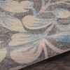 image:imageNourison Home Tranquil IvoryTurquoise 53 x 73 Area Rug  Easy Clean Non Shedding Bed Room Living Room Dining Room Kitchen 5 x 7Grey Beige
