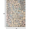image:imageNourison Home Tranquil IvoryTurquoise 53 x 73 Area Rug  Easy Clean Non Shedding Bed Room Living Room Dining Room Kitchen 5 x 7Grey Beige